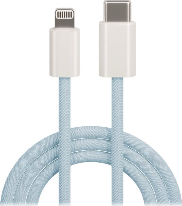 Καλώδιο USB TelForceOne Maxlife καλώδιο MXUC-06 USB-C - Lightning 1,0 m 20W μπλε νάιλον