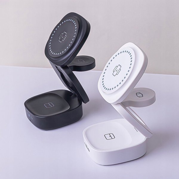 Maxlife MXWC-06 magnetic wireless charger 15W black 3in1 5907457780156