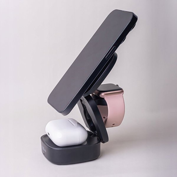 Maxlife MXWC-06 magnetic wireless charger 15W black 3in1 5907457780156