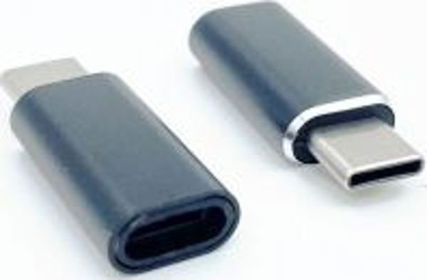 Adapter USB MaxLife  Lightning - USB-C Szary  (8_2273672)