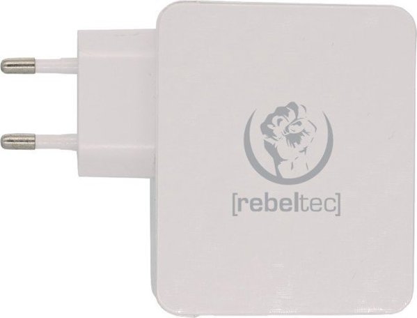 Φορτιστής Rebeltec Larowarka sieciowa H410 TURBO QC3.0 4 θύρες Είσοδος δικτύου 100-240V 50/60Hz, μέγιστη κατανάλωση ρεύματος 0,7A, μία θύρα USB συμβατή με QC3.0