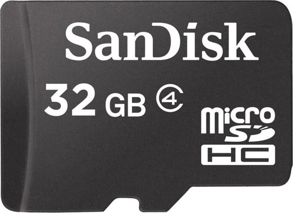 SanDisk MicroSDHC 32GB Class 4 Κάρτα Μνήμης, UHS-I, Full HD, Αδιάβροχη & Ανθεκτική στους Κραδασμούς