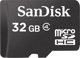 SanDisk MicroSDHC 32GB Class 4 Κάρτα Μνήμης, UHS-I, Full HD, Αδιάβροχη & Ανθεκτική στους Κραδασμούς