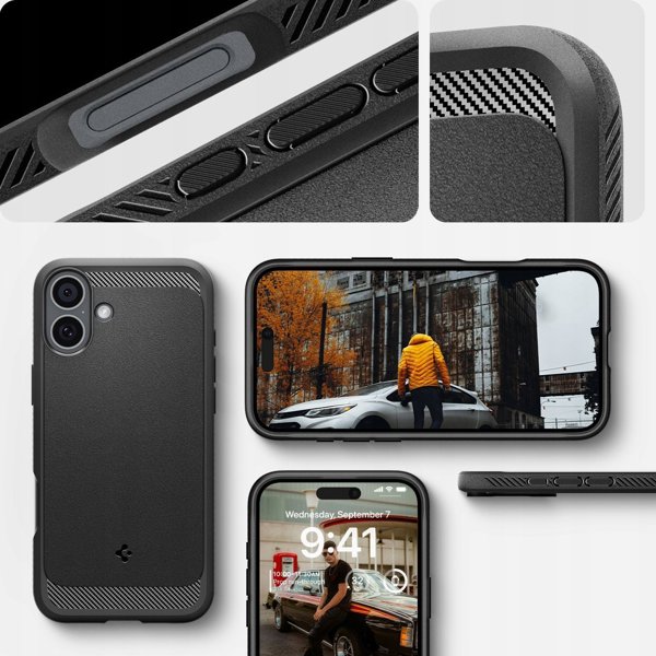 Spigen SPIGEN RUGGED ARMOR MAG MAGSAFE IPHONE 16 PLUS MATTE BLACK