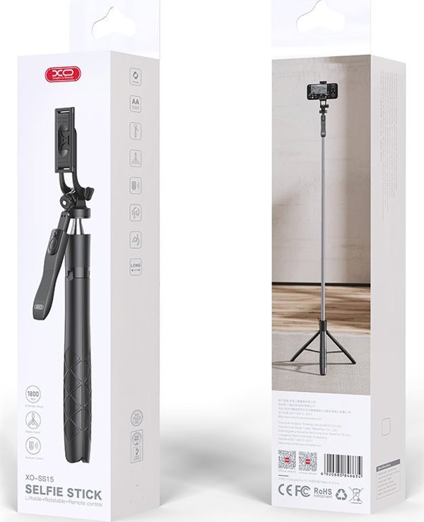 Selfie stick XO XO Selfie Stick BT Τρίποδο SS15 180cm, μαύρο 13927452 6920680846634