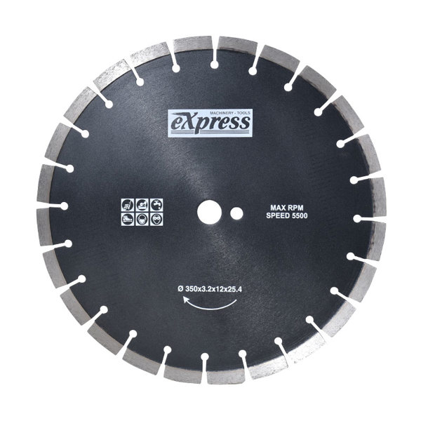 ΔΙΣΚΟΣ ΚΟΠΗΣ ΜΠΕΤΟΝ & ΑΣΦΑΛΤΟΥ Φ 350x25.4mm HEAVY DUTY 603015