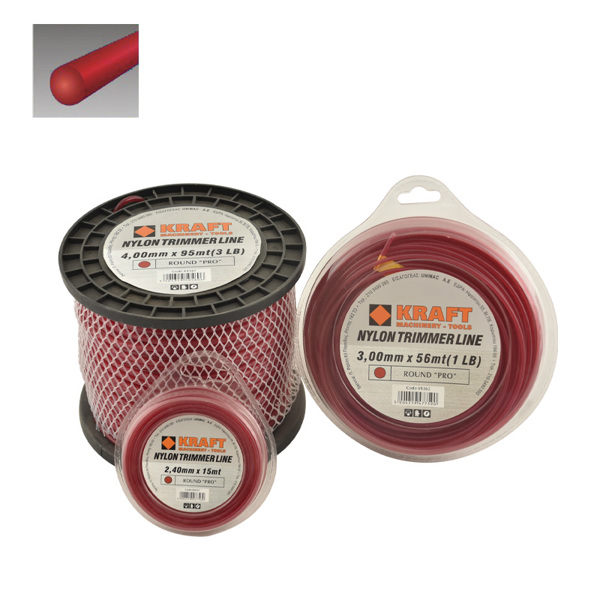 KRAFT: ΜΕΣΙΝΕΖΑ - ΝΗΜΑ ΚΟΠΗΣ ΣΤΡΟΓΓΥΛΟ ROUND ''PRO'' Φ 2.40mm ΣΥΣΚΕΥΑΣΙΑ 15 ΜΕΤΡΑ