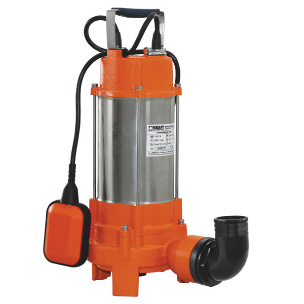 KRAFT ΥΠΟΒΡΥΧΙΑ ΑΝΤΛΙΑ ΛΥΜΑΤΩΝ INOX ΜΕ ΚΟΠΤΗΡΑ 1100 W 63559