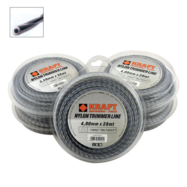 KRAFT ΜΕΣΙΝΕΖΑ - ΝΗΜΑ ΚΟΠΗΣ ΕΛΙΚΟΕΙΔΗΣ TRI-TWIST Φ 3.00mm ΣΥΣΚΕΥΑΣΙΑ 50 ΜΕΤΡΑ (450gr) 69353