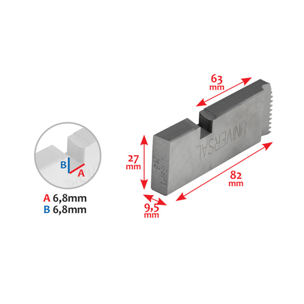 ΜΑΧΑΙΡΙΑ 1/2"-3/4" BSPT ΒΙΔΟΛ. TT-50A HSS 43329
