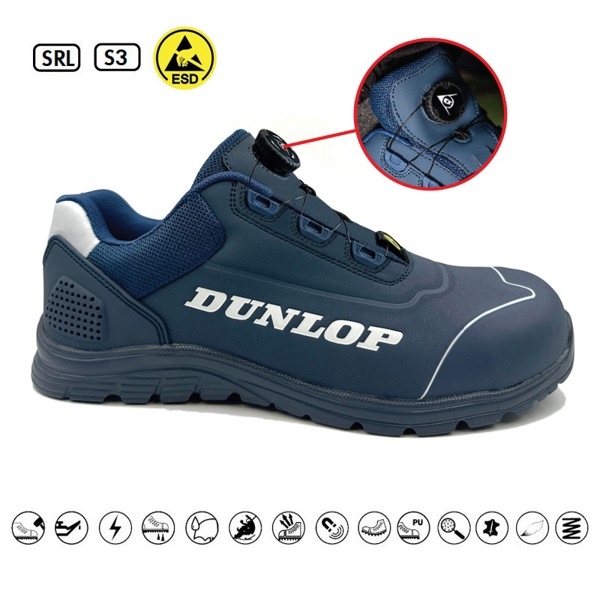 ΠΑΠΟΥΤΣΙΑ DUNLOP MATT ΜΠΛΕ NAVY S3 ΜΕΓ.43 711043