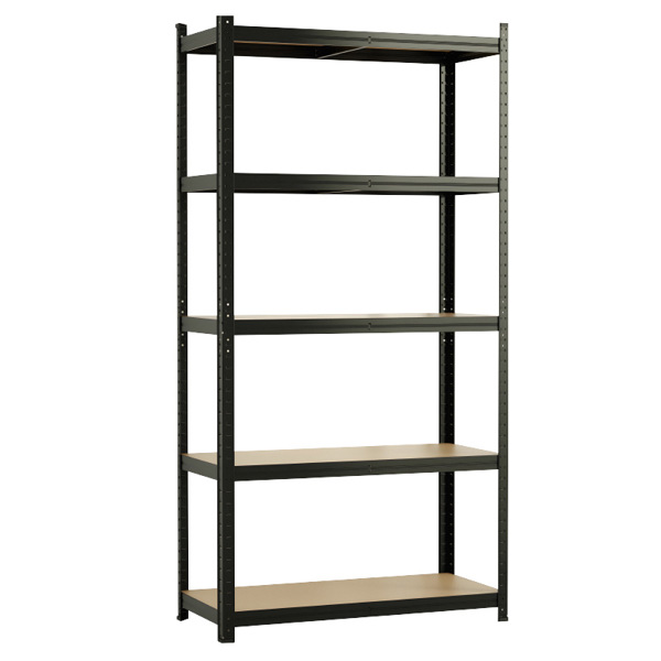 ΡΑΦΙΕΡΑ ΜΕΤΑΛΛΙΚΗ 90x40x180 ΜΑΥΡΗ 175kg 5 ΡΑΦΙΑ MDF 610416