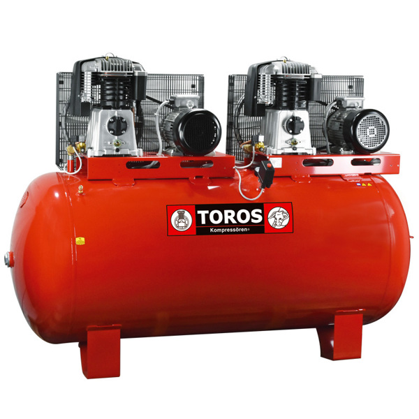 TOROS ΑΕΡΟΣΥΜΠΙΕΣΤΗΣ ME 2 ΚΕΦΑΛΕΣ ΜΕ ΙΜΑΝΤΑ 900LIT/20HP-(10+10)HP ΜΕ ΠΙΝΑΚΑ Υ/Δ 602075