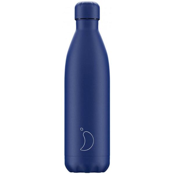 Chilly's Monochrome Μπουκάλι Θερμός Ανοξείδωτο BPA Free 750ml Blue All Matte (207277) (CHI207277)
