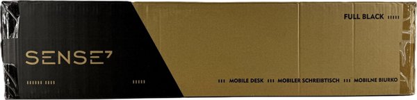 SENSE7 Κινητό Γραφείο 70x52 cm, Λευκό με Μαύρες Λεπτομέρειες