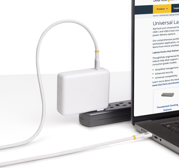 Kabel USB StarTech USB-C - USB-C 3 m Biały (USB2EPR3MW)