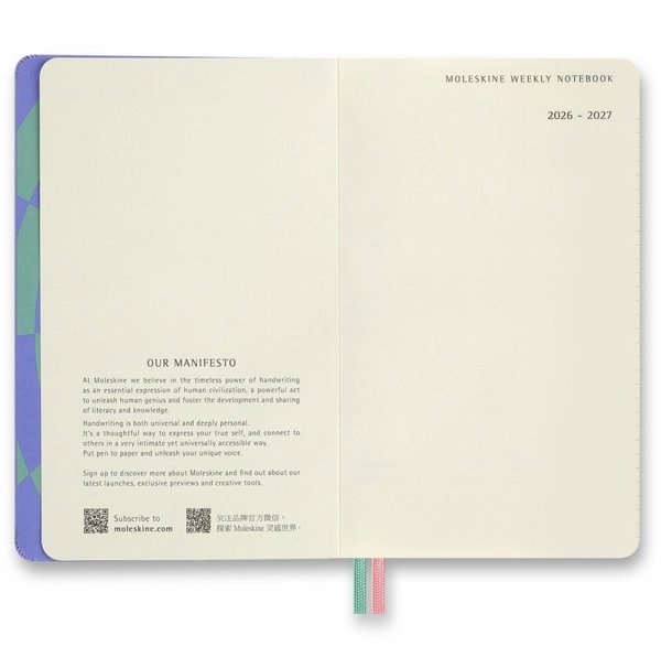 Moleskine Kalendarz tygodniowy MOLESKINE 2026 Alice, 18M, L, 13x21cm