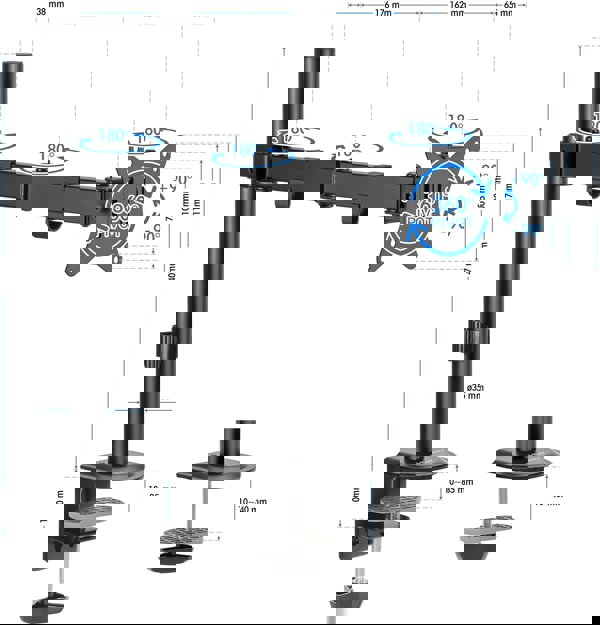 SENSE7 Επιτραπέζια βάση για οθόνη 17"-32" FLOAT ARM