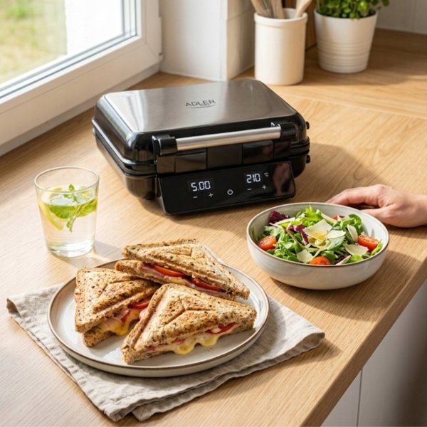 Adler AD 3096 Τοστιέρα 4 σε 1 2200W - Μαύρη