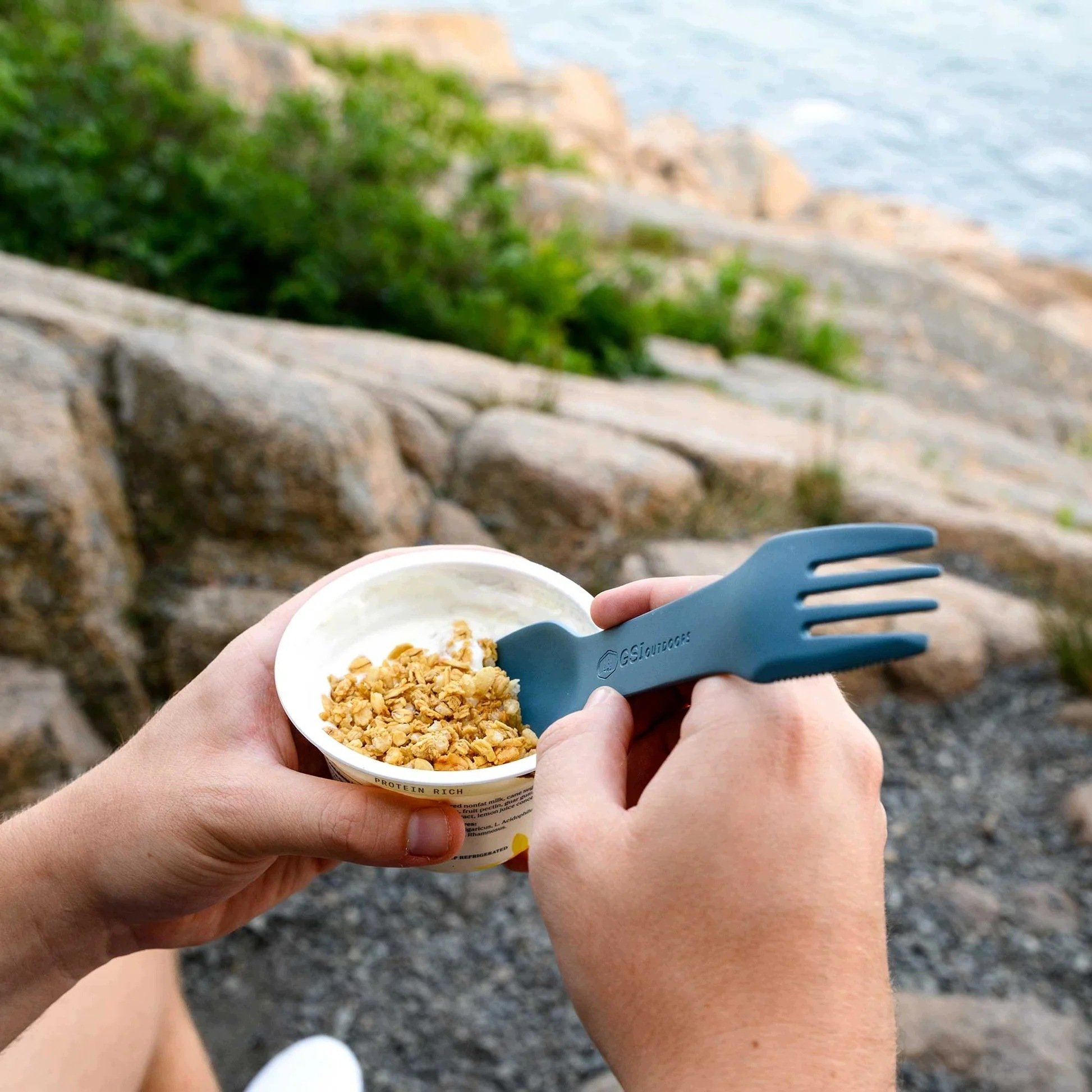 GSI Outdoors Tekk Tandem Spork Set (2 Pack), Blue, Green