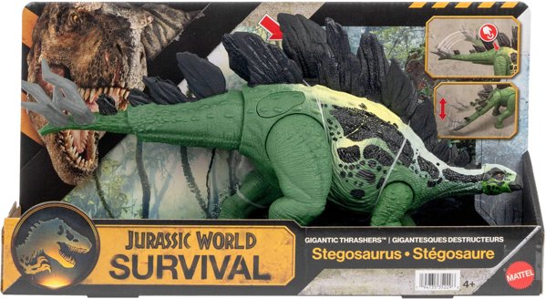 Jurassic World - Dinozaur STEGOZAUR 35,5 cm Gigantyczny atak JKL85