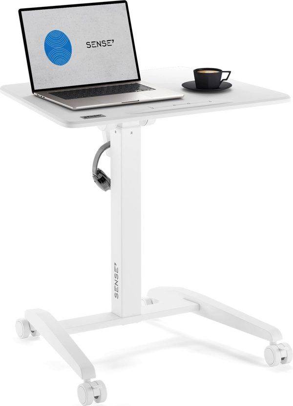 SENSE7 Κινητό Γραφείο 70x52 cm, Λευκό με Μαύρες Λεπτομέρειες