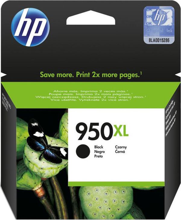 HP 950XL Μελάνι Inkjet Υψηλής Απόδοσης, Μαύρο (Original)