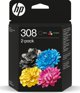 HP 308 Μελάνι Εκτυπωτή Black & Tri-Color (199764688613)
