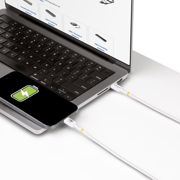 Kabel USB StarTech USB-C - USB-C 3 m Biały (USB2EPR3MW)