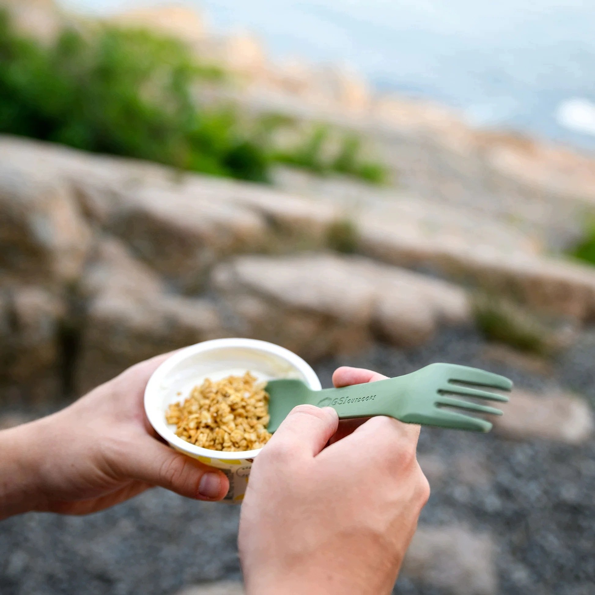 GSI Outdoors Tekk Tandem Spork Set (2 Pack), Blue, Green